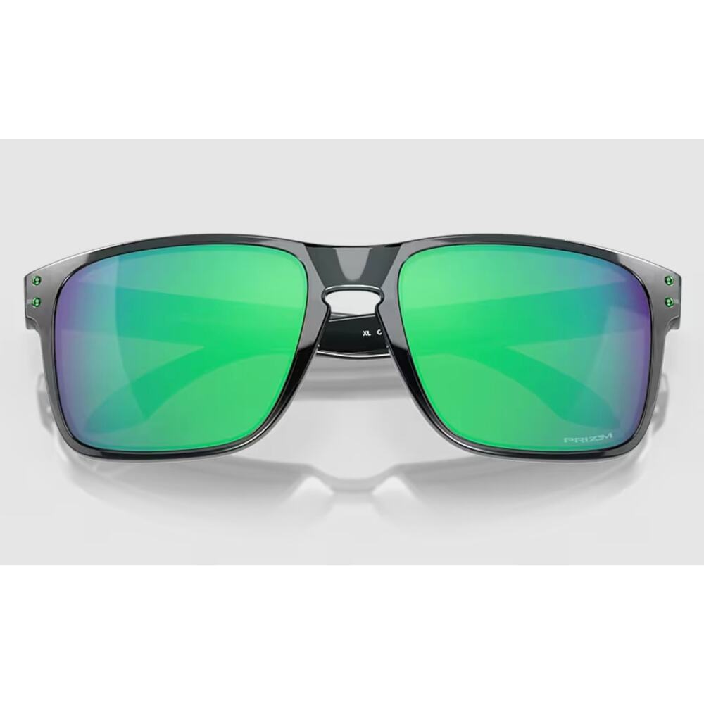 NIB OAKLEY Holbrook XL OO9417-1459 Sunglasses Black Green Lens Prizm Jade Square